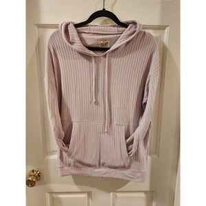 Chaser juniors women's pink sweater hoodie Large